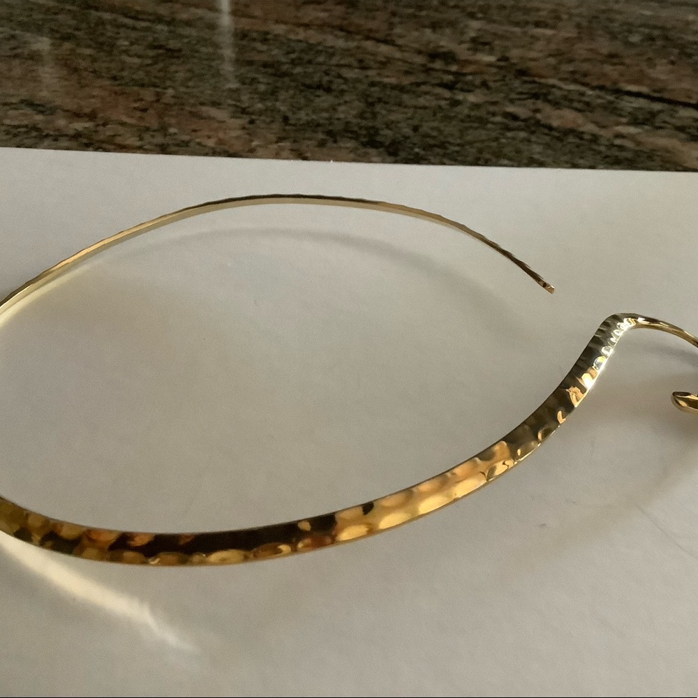 Brass Swirl Choker Necklace - Picture 4 of 4